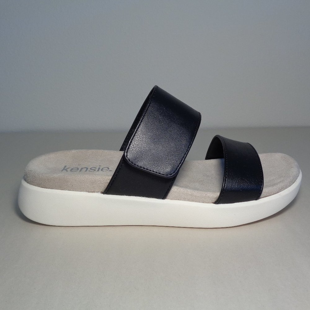 Kensie Size 10 M JIPSY Black Adjustable Sandals New Women's Shoes - Picture 2 of 16